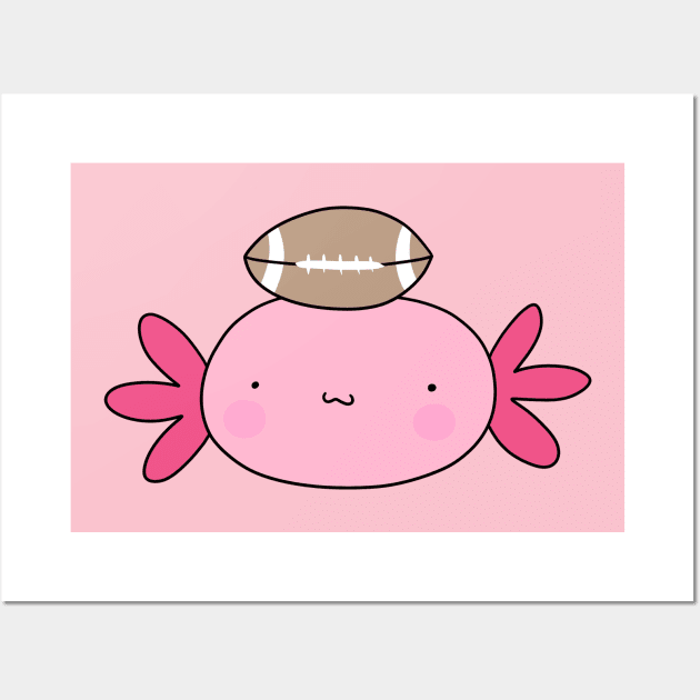 Football Axolotl Face Wall Art by saradaboru